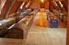 Attic all wooden, from the ceiling to the floor. Warehouse of the chests containing the personal belongings of the nuns. Some very old chests.